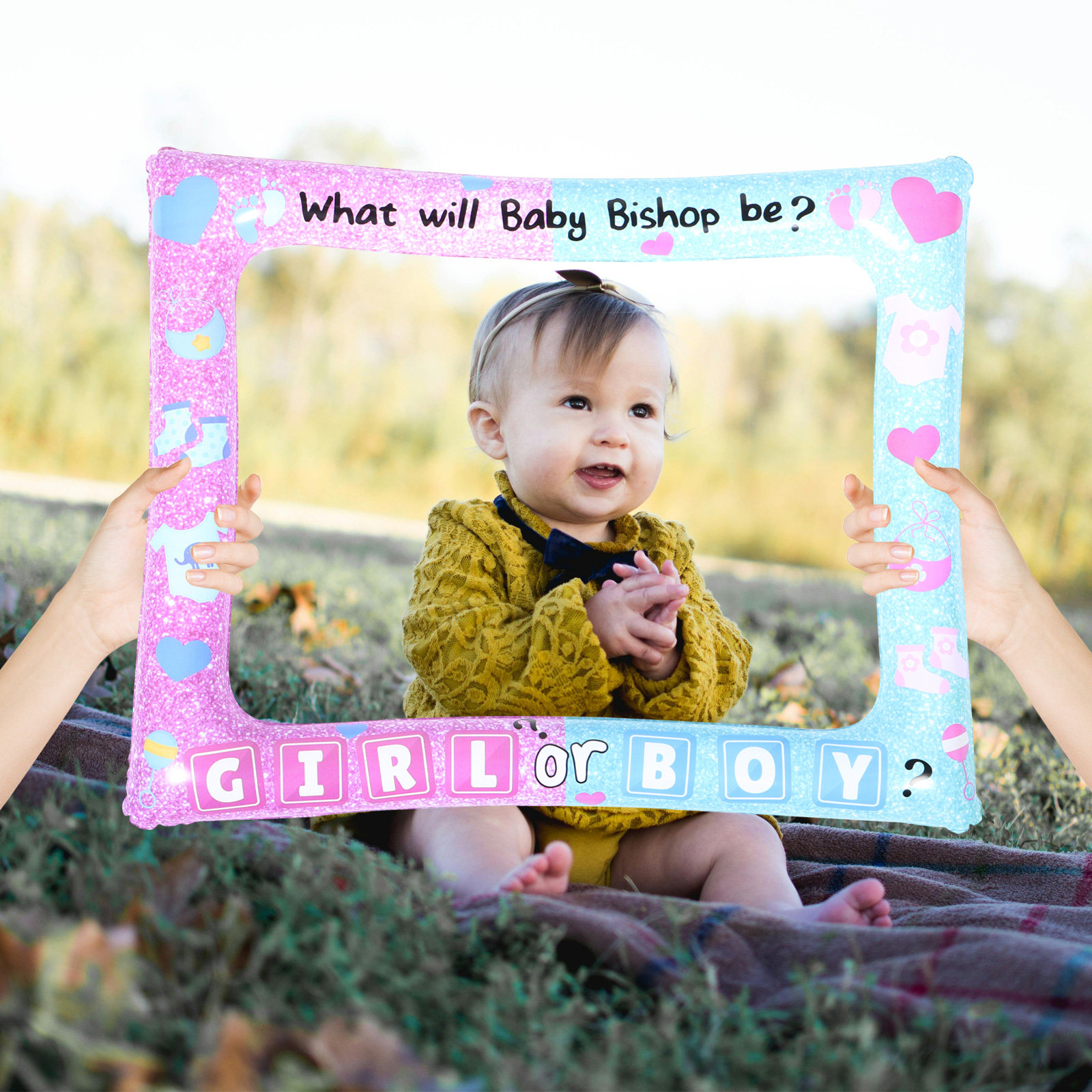 Photo Booth Frame - Baby Gender Reveal Fotohokje Frame Opblaasbaar