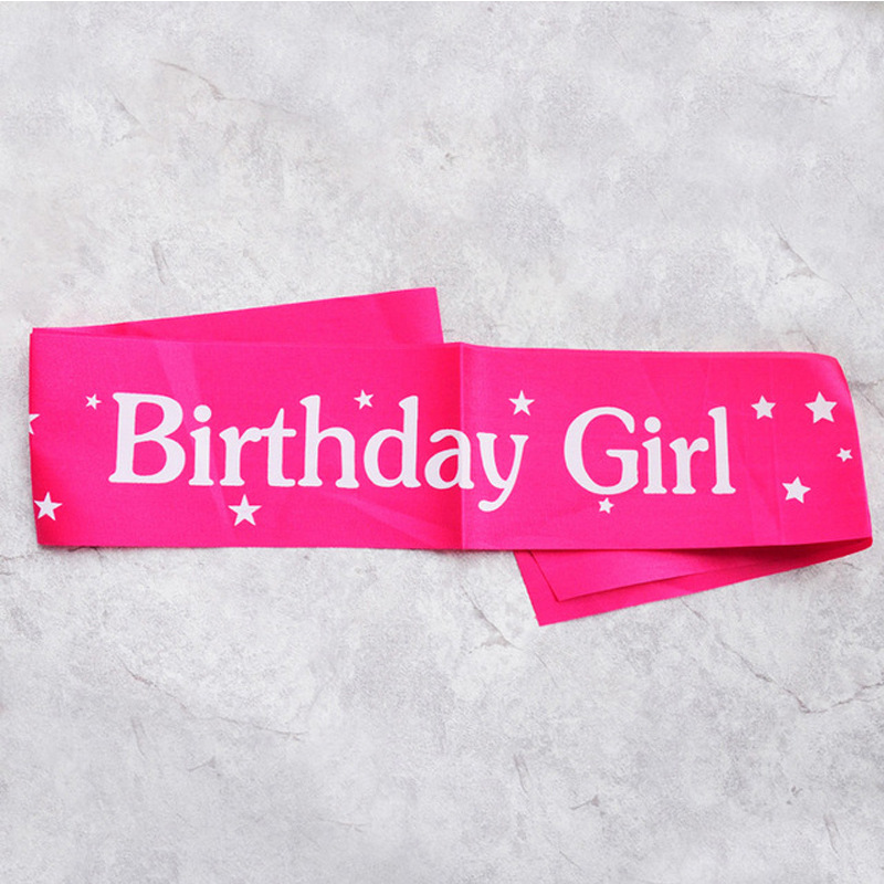 Birthday Sash Glitter - Verjaardag meisje linten schouder gordel verjaardag