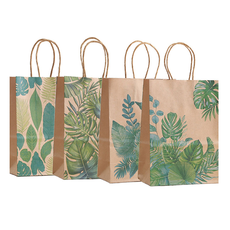 Event Party Shop - 12/24 Stuks Kraftpapier Bos Groen Blad