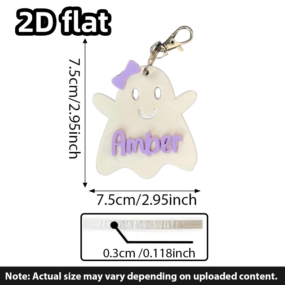 Party Favor Bag - Gepersonaliseerde Ghost sleutelhanger, Ghost Bag Tag,