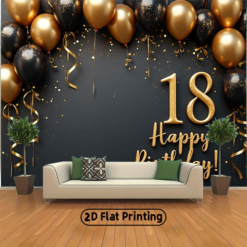 2D 1-delige zwart-gouden ballo - Party Banner Gold recensie en prijs
