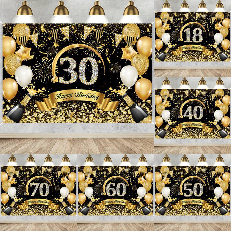 Gelukkige 30e 40e 50e verjaard - Party Banner Gold recensie en prijs