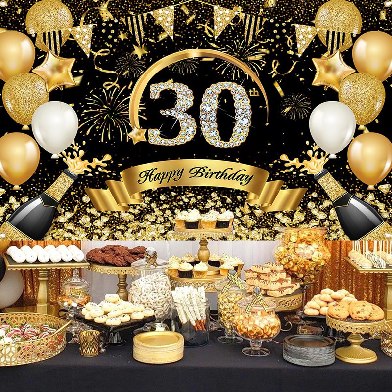 Gelukkige 30e 40e 50e verjaard - Party Banner Gold recensie en prijs