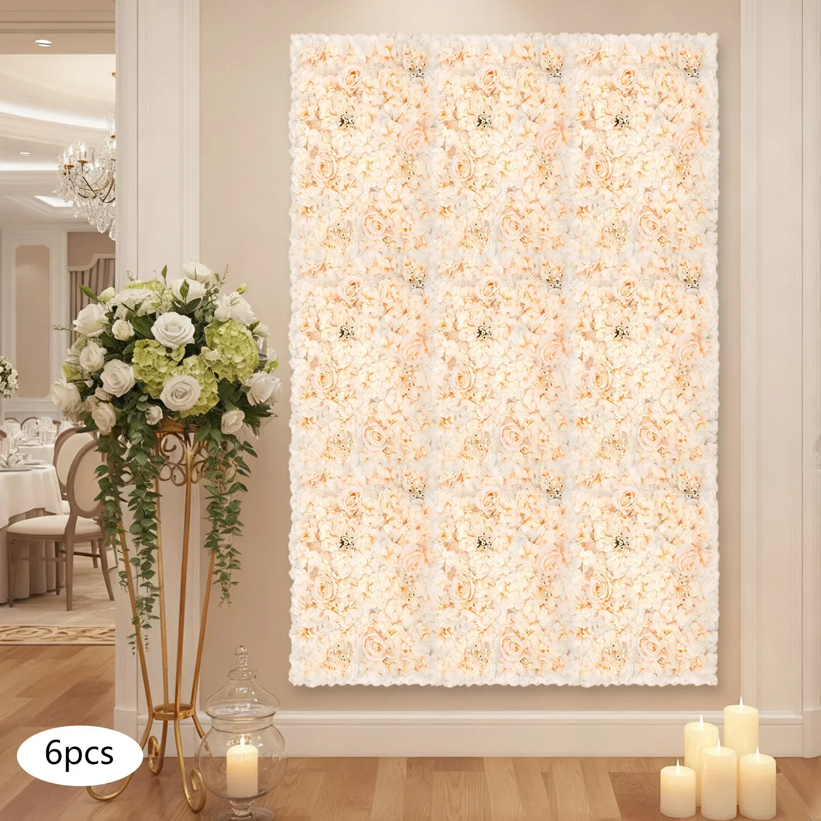 6 STUKS 60*40cm Kunstbloemen W - Flower Wall Panel recensie en prijs
