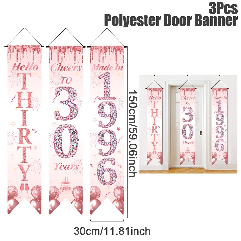 2D platte 3-delige roze gouden - Party Banner Gold recensie en prijs