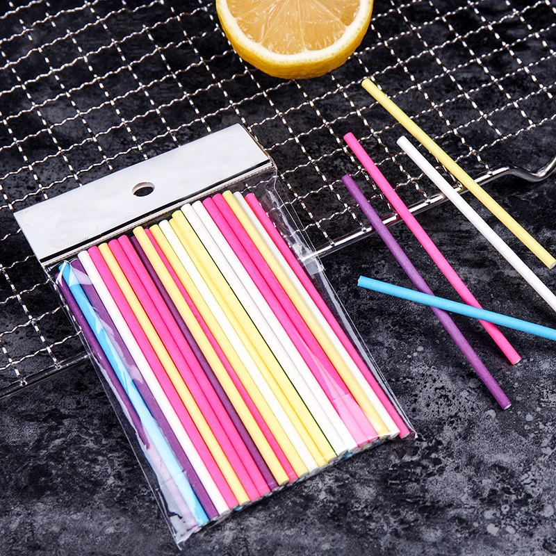 100 stks/partij Papier Lollipo - Paper Straw Color recensie en prijs