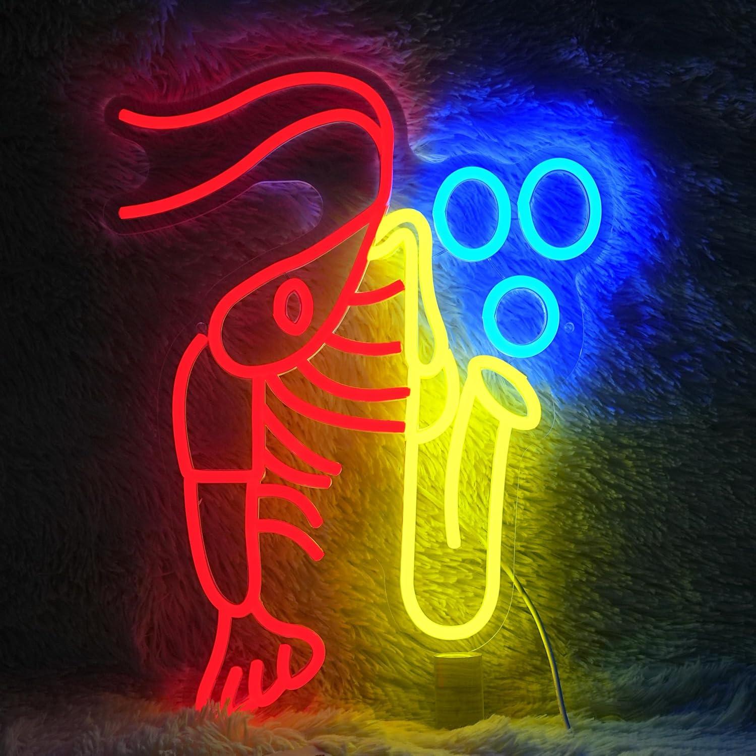 Kreeft Saxofoon Neonbord Jazz  - Neon Sign Party recensie en prijs